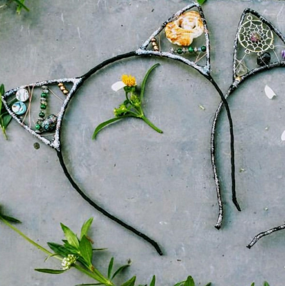 Wire wrapped Cat Ears